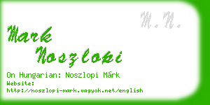 mark noszlopi business card